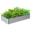Galvanized Raised Garden Bed, Raised Garden Boxes, 6x3x1.5ft Outdoor Galvanized Planter Box, Garden Stock Tank, Garden Beds For Vegetables Planting - 2 of 4