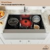CASAINC 33" Farmhouse Apron Single Bowl Stainless Steel Kitchen Sink with Bottom Grid and Strainer - 18 Gauge - 4 of 4