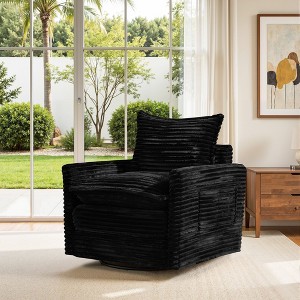 XIZZI Luxury Modular Sectional Sofa Couch, Oversized Cloud Couch for Living Room, Deep Seat Upholstered Sleeper Sofa Set w/ Optional Swivel Chairs - 1 of 4