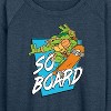 Women's - Teenage Mutant Ninja Turtles - So Board Lightweight French Terry Wide Neck Long Sleeve Shirt - 2 of 4