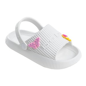 bebe Girls' Sandals - Comfortable Slides for Kids, Slip on Shoes and Sandals for Girls (Toddler) - 1 of 4