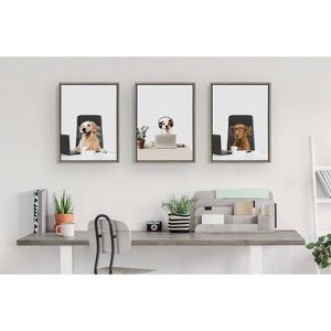 18" x 24" Sylvie You can call me Doug IT Framed Canvas by the Creative Bunch Studio Gray - Kate & Laurel All Things Decor - 1 of 4