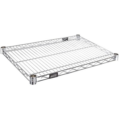 Quantum Storage Systems Wire Shelf, 24"W X 18"D, 600 - 800 Lb. Capacity, Chrome Plated Finish, Nsf