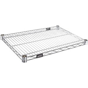Quantum Storage Systems Wire Shelf, 24"W X 18"D, 600 - 800 Lb. Capacity, Chrome Plated Finish, Nsf - 1 of 1