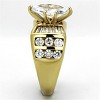 Slickblue Stainless Steel Ring with Clear CZ, Women's Ring, Ion Plating Finish, Pave Design, Gold, Sizes 5-10 - 4 of 4