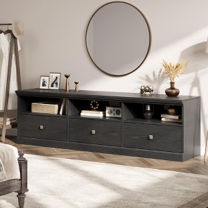GustoWave 70 Inch Farmhouse TV Stand, Entertainment Center with Storage Drawer & Open Shelves for TVs up to 75 Inch - 1 of 4