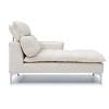 55" Upholstered Chaise Lounge with Left Armrest - Button Tufted Lounge Chair with Lumbar Pillow,Tool-Free Assembly for Living Room - 4 of 4