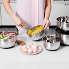 Itopfox Stainless Steel Mixing Bowls Set with Airtight Lids, Non-Slip Silicone Bottoms, Nesting Design for Mixing, Prepping, and Food Storage - 4 of 4
