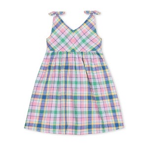 Hope & Henry Girls' Sleeveless Bow Shoulder Swing Dress, Infant - 1 of 4