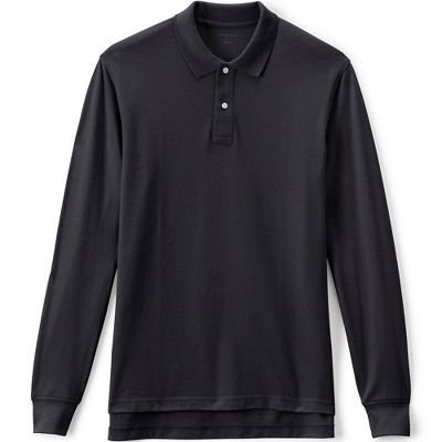 Lands' End School Uniform Men's Long Sleeve Mesh Polo Shirt - Large ...
