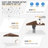 EAGLE PEAK Slant Leg Pop-up Canopy Tent Easy One Person Setup Instant Outdoor Beach Canopy Folding Portable Sports Shelter - 4 of 4