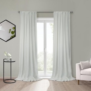 Habitat Sierra Light Filtering Blend of Elegance and Simplicity Slub Texture Dual Header Curtain Panel White - 1 of 4