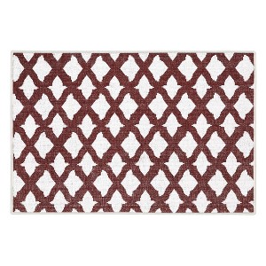 Sussexhome Floral Collection Cotton Heavy Duty Low Pile Area Rug , 2' x 3' - 1 of 4