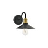 Elegant Lighting Etude 1 light brass and black Wall Sconce - 3 of 4