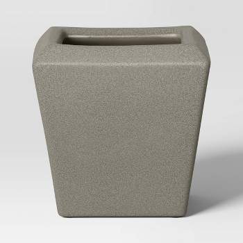 Square Ceramic Indoor Outdoor Planter Pot Charcoal Gray - Threshold™ designed with Studio McGee