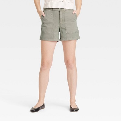 Women's Mid-Rise Utility Trouser Shorts - Universal Thread™