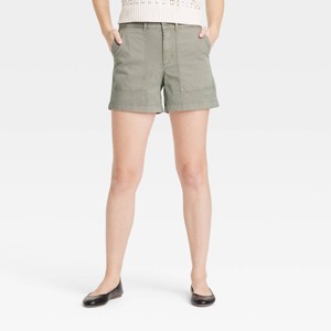 Women's Mid-Rise Utility Trouser Shorts - Universal Thread™ - 1 of 3