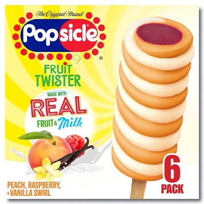 Popsicle Fruit Twister Raspberry Peach & Vanilla - 6ct/16.2oz