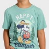 Toddler Boys' Disney Mickey Mouse Happy Camper T-Shirt - Olive Green - 2 of 4