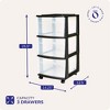 Homz Plastic 3 Drawer Medium Home Storage Container - 4 of 4