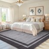Modern Bordered Area Rug Washable Rug for Living Room - 3 of 4