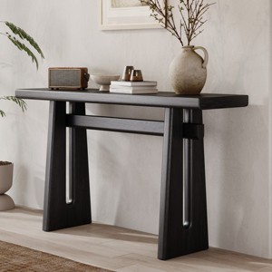 Modern Farmhouse Console Table with Geometric Silhouette, 59"W Entryway Hallway Table for Living Room or Foyer - Cuddlewood - 1 of 4