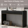 KIGFTSOD Rustic Console Table with 3 Fluted Drawers - Solid Wood Veneer Entryway Table Featuring Natural Wood Grain for Living Room, Hallway, Black - 2 of 4