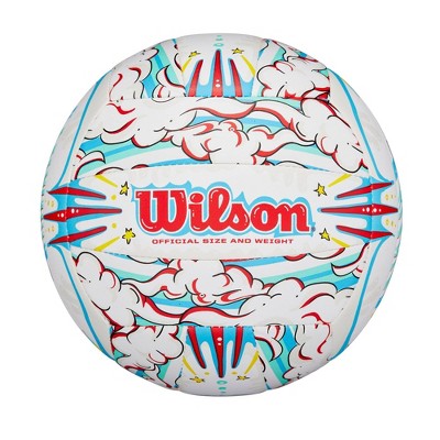 Wilson Graffiti Peace Volleyball - White/Blue