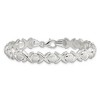 Black Bow Jewelry 7mm Sterling Silver Polished X and Satin O Link 8 Inch Bracelet - 3 of 4
