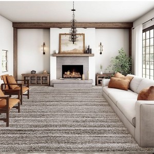 Large Machine Washable Rug 10x13 Farmhouse Gradient Living Room Rug with Non-Slip Backing Printed Floor Carpet Non-Shedding Soft Low Pile Rug - 1 of 4