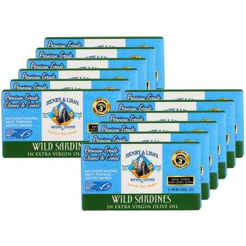 Henry & Lisa's Wild Sardines in Extra Virgin Olive Oil - Case of 12/4.25 oz