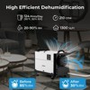 Costway 124/155/192 Pint Crawl Space Dehumidifier Commercial Dehumidifier with 3 Modes & 24H Timer 1300/1,900/2600 Sq. ft Coverage Area Blue/White - 4 of 4