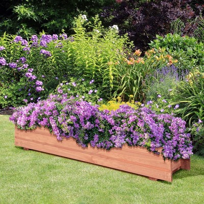 36 Inch Brown Wooden Rectangular Flower Planter Box