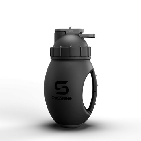ShakeSphere Tumbler Steel Protein Shaker Bottle Keeps Hot Drinks Hot & Cold Drinks Cold 24 oz, Matte-Black