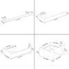 ChicFurnit Bathroom Towel Holder 4 Piece Adjustable Set Wall Mounted for Modern Bathroom Style, Silver, 25.6"*5.5"*2.8" - 3 of 4