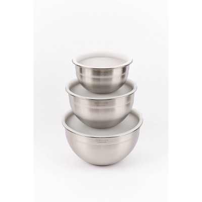Cuisinart 3-Piece Stainless Steel Mixing Bowl Set with Lids