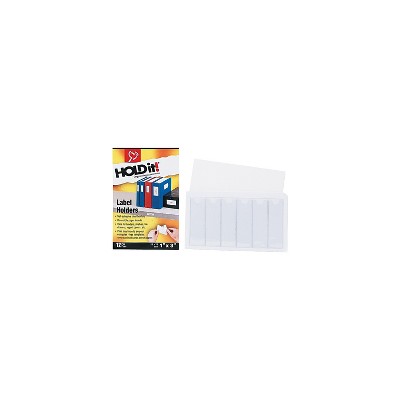 Cardinal HOLDit! Self-Adhesive Binder Label Holders, 1 x 3 Inches, Clear,  12 Label Holders and Inserts per Bag (21810)