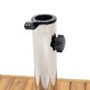Kumasinova 17.75" Square Patio Umbrella Base,Concrete Patio Umbrella Stand with Stainless Steel Tube,Teak - 4 of 4