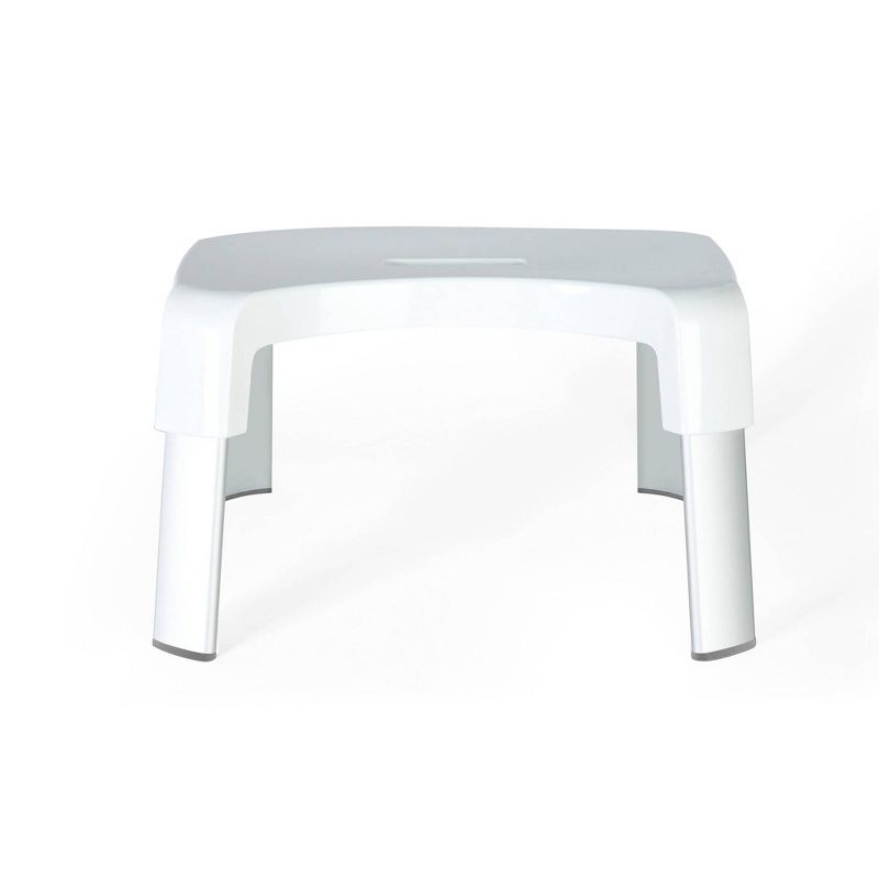 Smart 4 Multi-Purpose Bathroom Stool with Rust Proof Aluminum Legs White - Better Living Products, 1 of 5