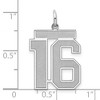 Black Bow Jewelry Sterling Silver, Jersey Collection, Large Number 16 Pendant - 4 of 4