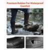 VEVOR Men's Steel Toe Rubber Boots, Protective Footwear, Waterproof Rain Fishing Boots, Outdoor Non-Slip Work Shoes, Lightweight ,Size 12 US,Black - 3 of 4