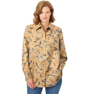 Woman Within Soft Sueded Moleskin Shirt - 1 of 4