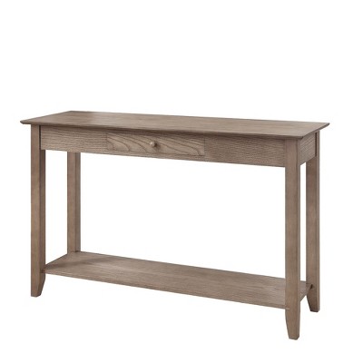 American Heritage Console Table with Drawer Driftwood - Breighton Home