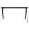 vidaXL Garden Dining Set Black PE rattan, powder-coated steel, glass - 55.1" table length Black 4 - 4 of 4