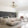 Perimost 32.5" Gold Modern LED Fandeliers with Remote and Lights - 2 of 4
