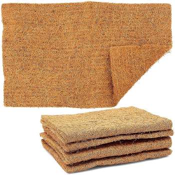 Farmlyn Creek 4 Pack Coco Fiber Liner Sheets Replacement for Planters, Substrate Mats for Small Pets, 19 x 11 inch