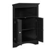 PAGED Bamboo Storage Cabinet 24.5" Bathroom Organizer with Shelves and 2 Doors, Freestanding Storage Unit for Bathroom/Living Room/Kitchen - 4 of 4