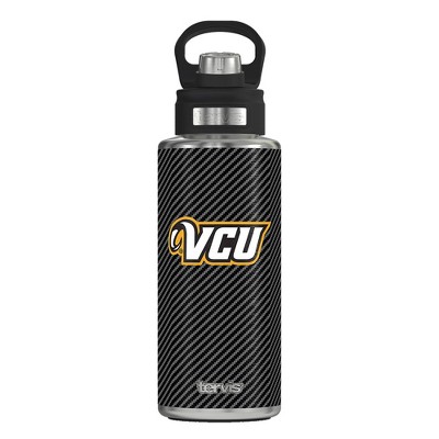 NCAA VCU Rams 32oz Carbon Fiber Stainless Steel Water Bottle