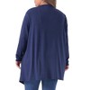 Agnes Orinda Women's Plus Size Long Sleeve Open Front Lightweight High Low Hem Draped Cover Cardigan - 4 of 4