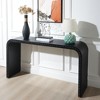 Okak 59IN Waterfall-Style Entryway Table with Wood Beads, Console Table with Minimalism Design, Accent Table for Hallway, Living Room, Black - 2 of 4